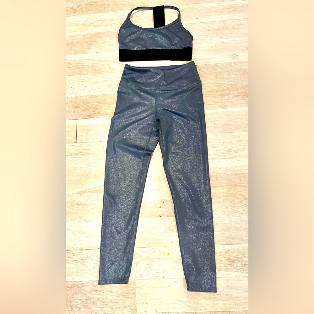 Noli yoga, high waisted, gray, work out set